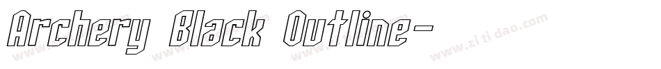 Archery Black Outline字体转换